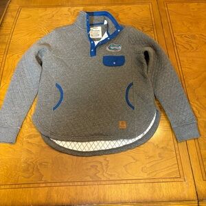 Pressbox Women's Collegiate Quilted Henley Pullover Florida Gators  Size small‎